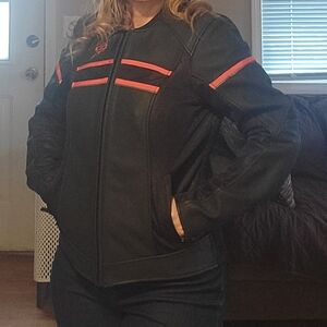 Leather harley davidson jacket